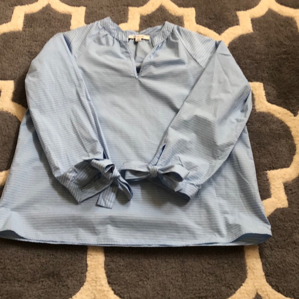 Madewell top with tie sleeves size xxs